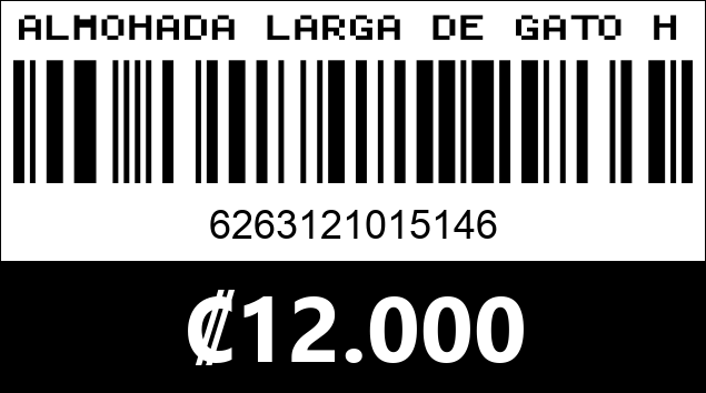 Código de barras de ALMOHADA LARGA DE GATO HMM-I...