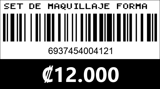 Código de barras de SET DE MAQUILLAJE FORMA DE TELEFONO KC1560