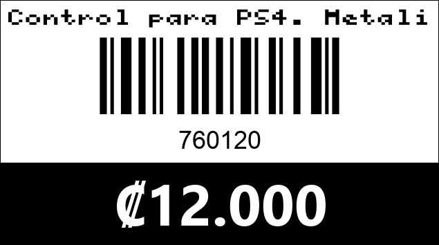 Código de barras de Control para PS4. Metalizado.