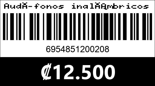 Código de barras de Audífonos inalámbricos Remax TWS-5. Blancos.