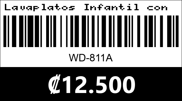 Código de barras de Lavaplatos Infantil con Agua y Accesorios – 43 Piezas