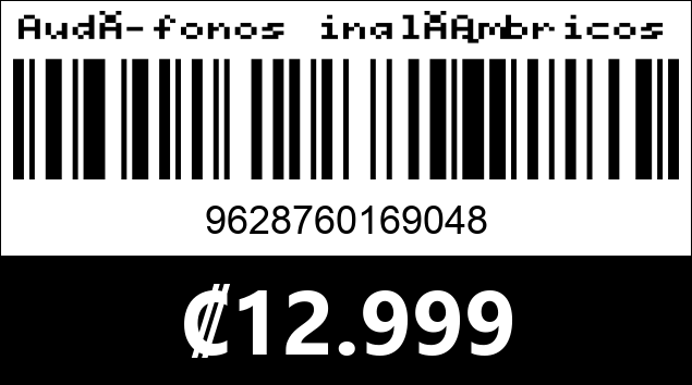 Código de barras de Audífonos inalámbricos Lenovo X3. Negro.
