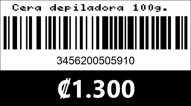 Código de barras de Cera depiladora 100g. 