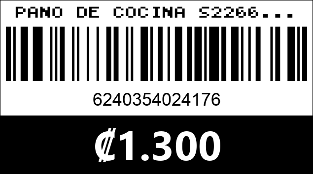 Código de barras de PANO DE COCINA S2266...
