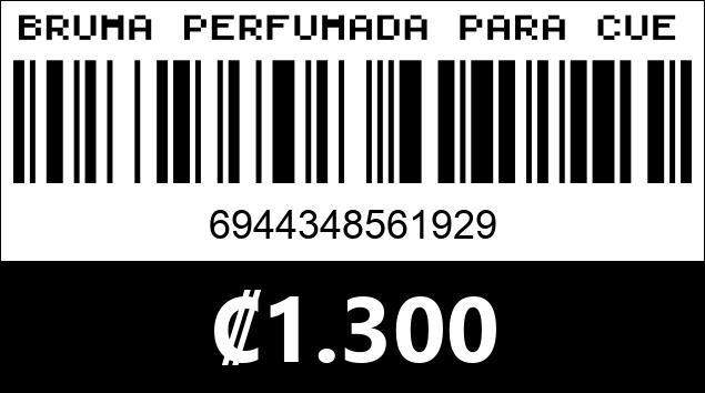 Código de barras de BRUMA PERFUMADA PARA CUERPO Y CABELLO USHAS 1929