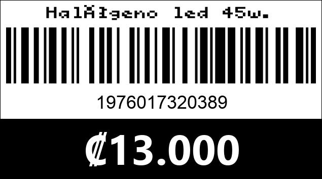Código de barras de Halógeno led 45w.