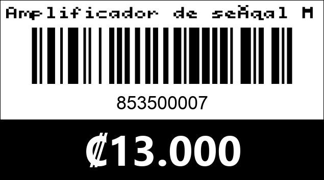 Código de barras de Amplificador de señal Mercusys. Modelo: MW300RE