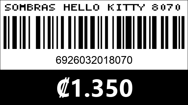 Código de barras de SOMBRAS HELLO KITTY 8070