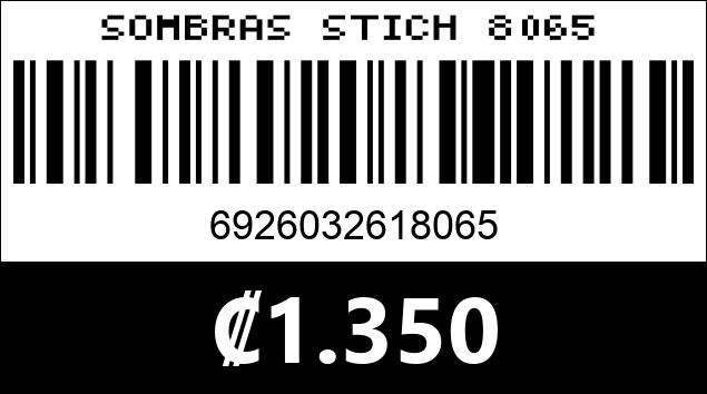 Código de barras de SOMBRAS STICH 8065