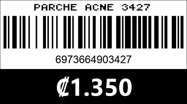 Código de barras de PARCHE ACNE 3427