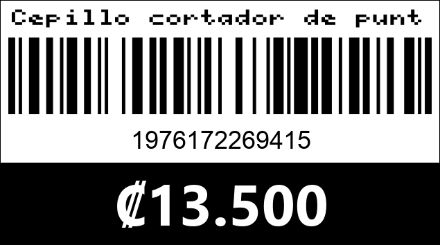 Código de barras de Cepillo cortador de puntas. 