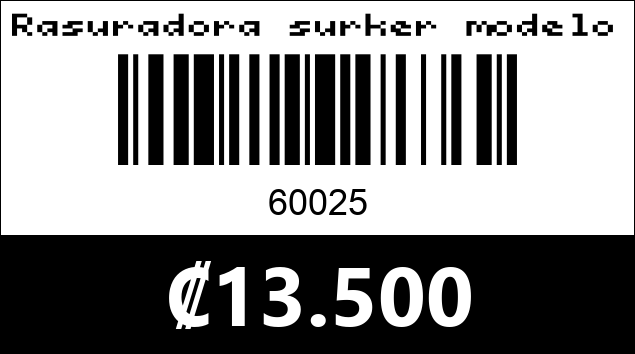 Código de barras de Rasuradora surker modelo SK-826.