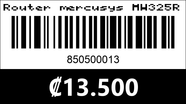 Código de barras de Router mercusys MW325R