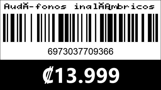 Código de barras de Audífonos inalámbricos Lenovo XT96. Negro.