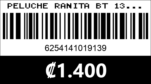 Código de barras de PELUCHE RANITA BT 13...