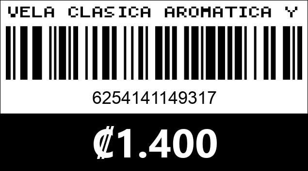 Código de barras de VELA CLASICA AROMATICA YJ20531...