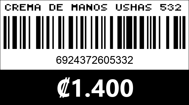Código de barras de CREMA DE MANOS USHAS 5325