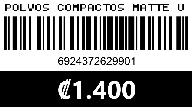 Código de barras de POLVOS COMPACTOS MATTE USHAS 9901