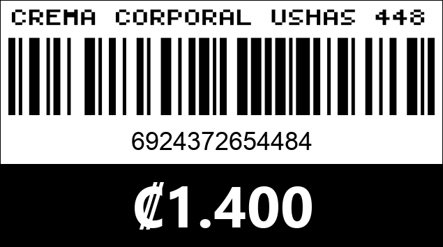 Código de barras de CREMA CORPORAL USHAS 4484