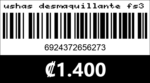 Código de barras de ushas desmaquillante fs366
