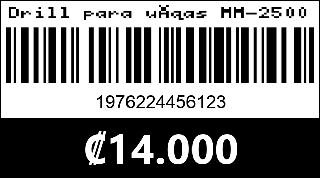 Código de barras de Drill para uñas MM-25000. Lina