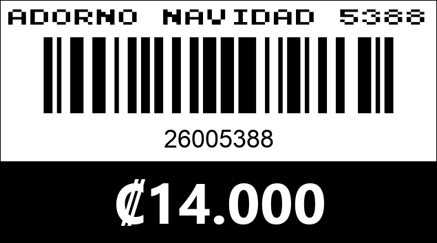 Código de barras de ADORNO NAVIDAD 5388