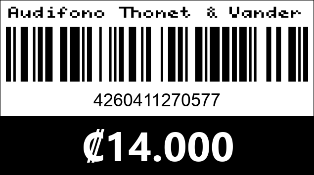 Código de barras de Audifono Thonet & Vander HK096-03643