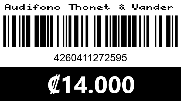 Código de barras de Audifono Thonet & Vander HK096-03664
