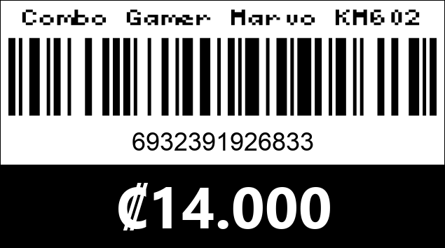 Código de barras de Combo Gamer Marvo KM602