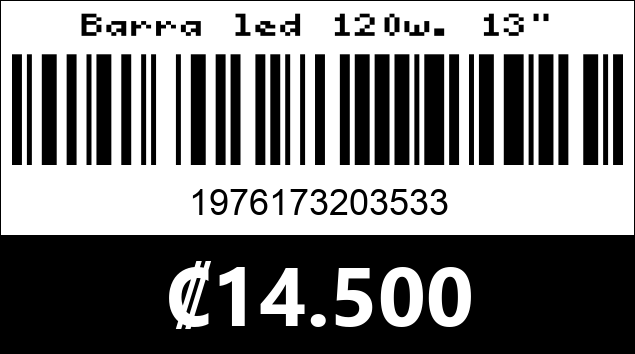 Código de barras de Barra led 120w. 13"