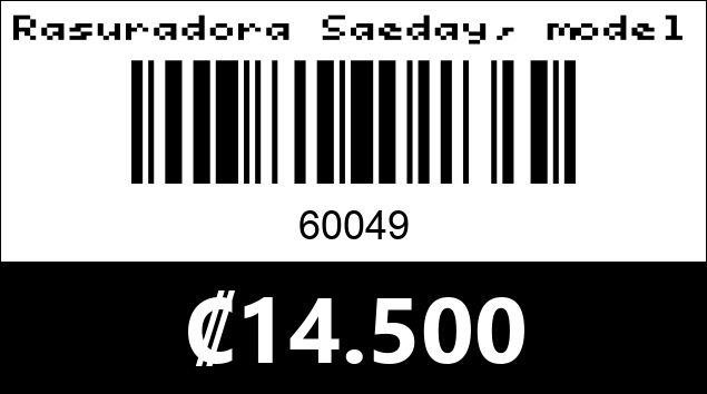 Código de barras de Rasuradora Saeday, modelo: SD-771. 