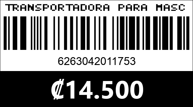 Código de barras de TRANSPORTADORA PARA MASCOTA Z306...