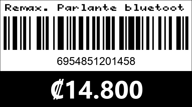 Código de barras de Remax. Parlante bluetooth RB-M39 Mini. Negro. 