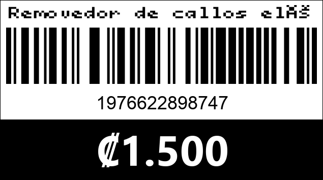 Código de barras de Removedor de callos eléctrico.