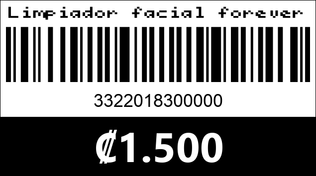 Código de barras de Limpiador facial forever-