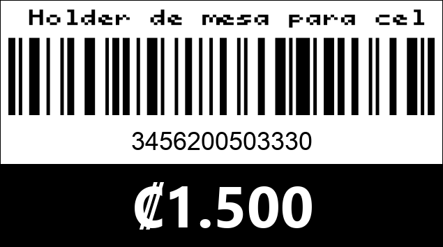 Código de barras de  Holder de mesa para celular.