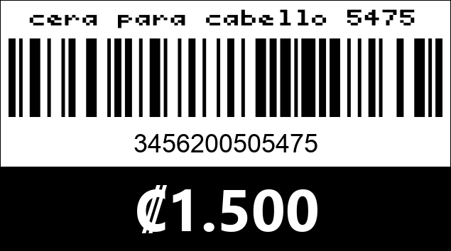 Código de barras de cera para cabello 5475