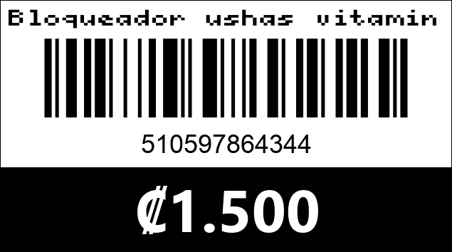 Código de barras de Bloqueador ushas vitamina c