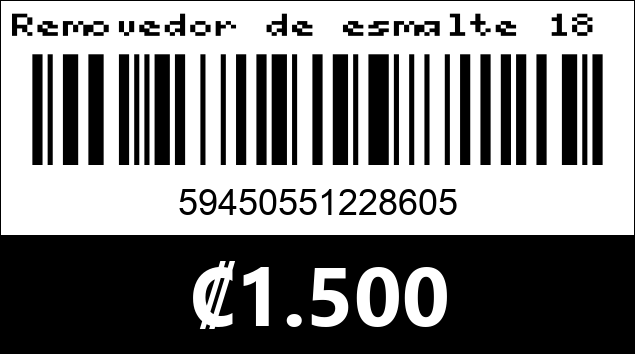 Código de barras de Removedor de esmalte 18 ml