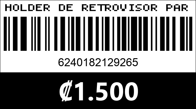 Código de barras de HOLDER DE RETROVISOR PARA CARRO BYZ1507