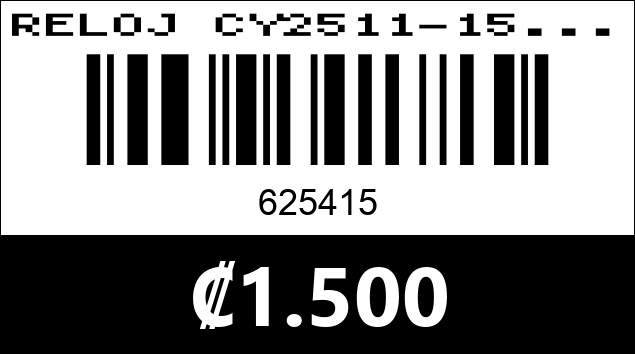 Código de barras de RELOJ CY2511-15...