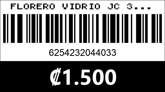 Código de barras de FLORERO VIDRIO JC 3...