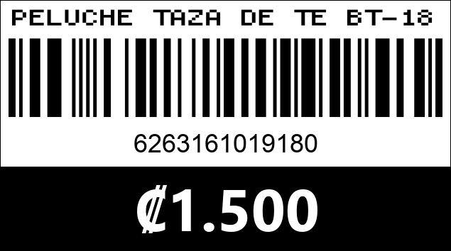 Código de barras de PELUCHE TAZA DE TE BT-18...