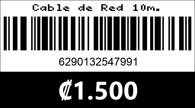 Código de barras de Cable de Red 10m.