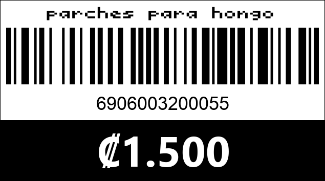 Código de barras de parches para hongo