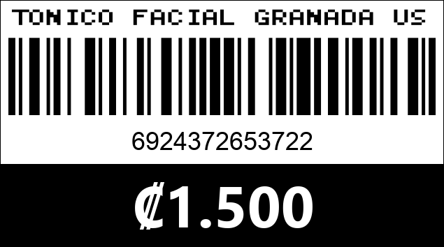 Código de barras de TONICO FACIAL GRANADA USHAS 3722