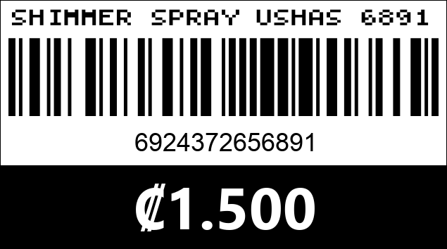 Código de barras de SHIMMER SPRAY USHAS 6891