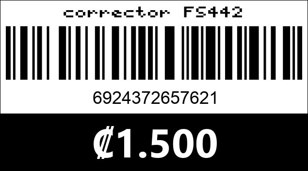 Código de barras de corrector FS442