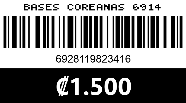 Código de barras de BASES COREANAS 6914