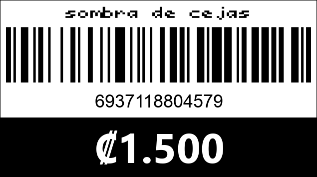 Código de barras de sombra de cejas